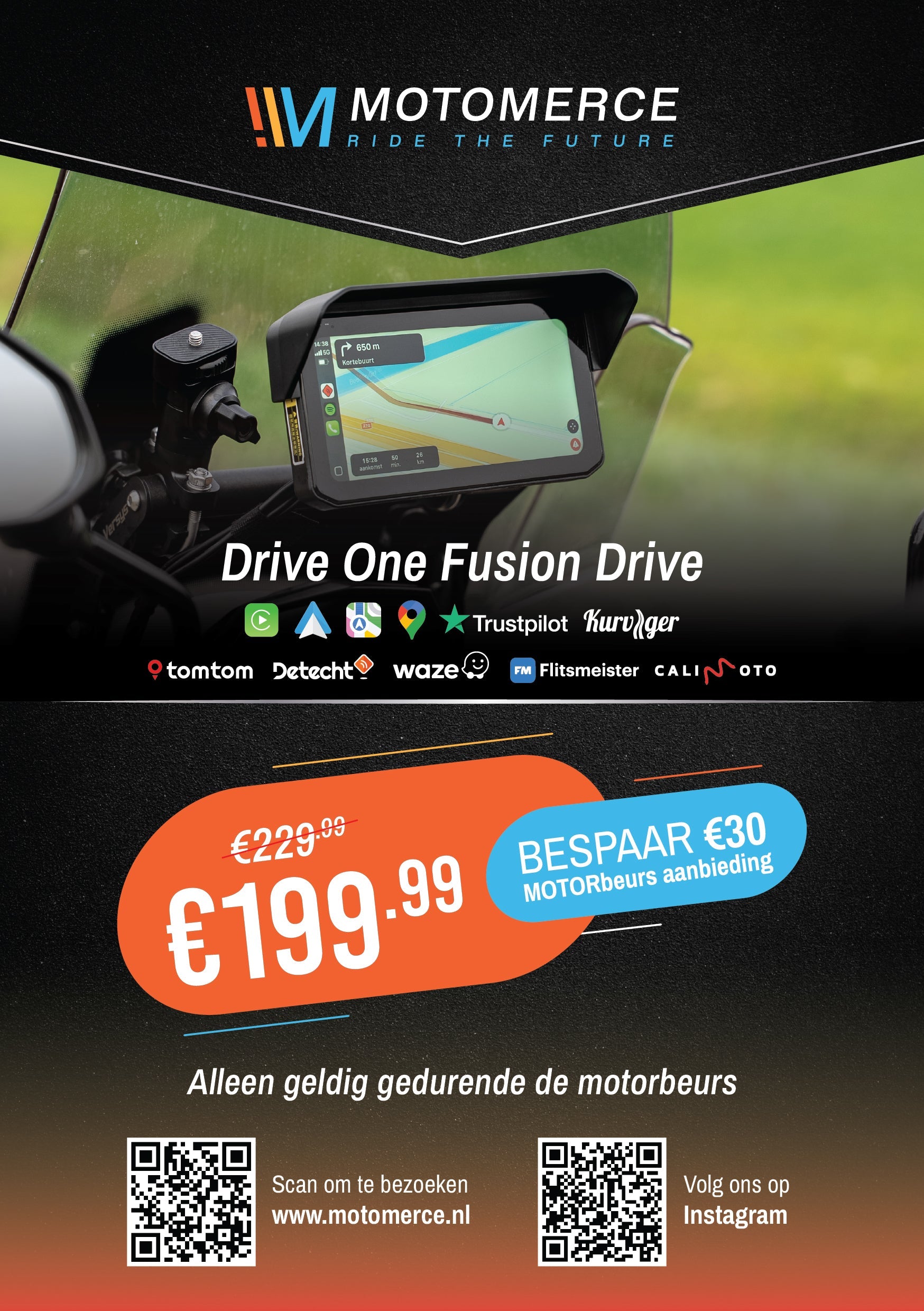 MotoMerce op MOTORbeurs Utrecht 2026: kom navigatie live testen